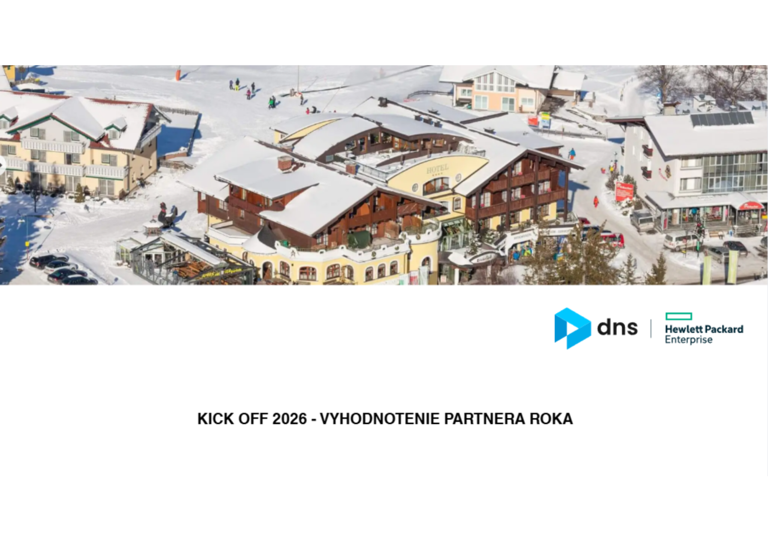 Kick off 2026 - vyhodnotenie partnera roka DNS za diviziu HPE